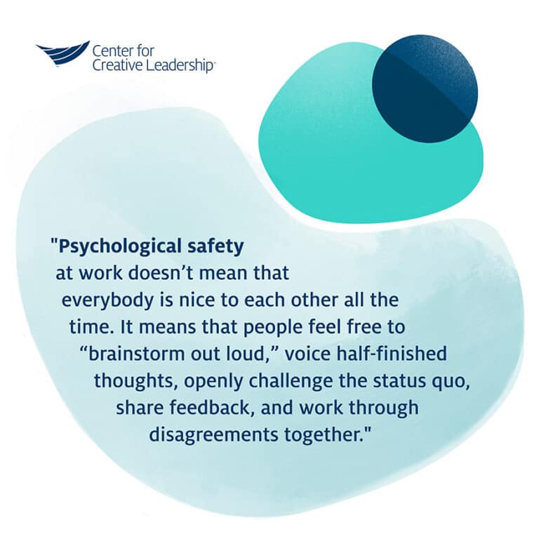 What Is Psychological Safety At Work? | CCL