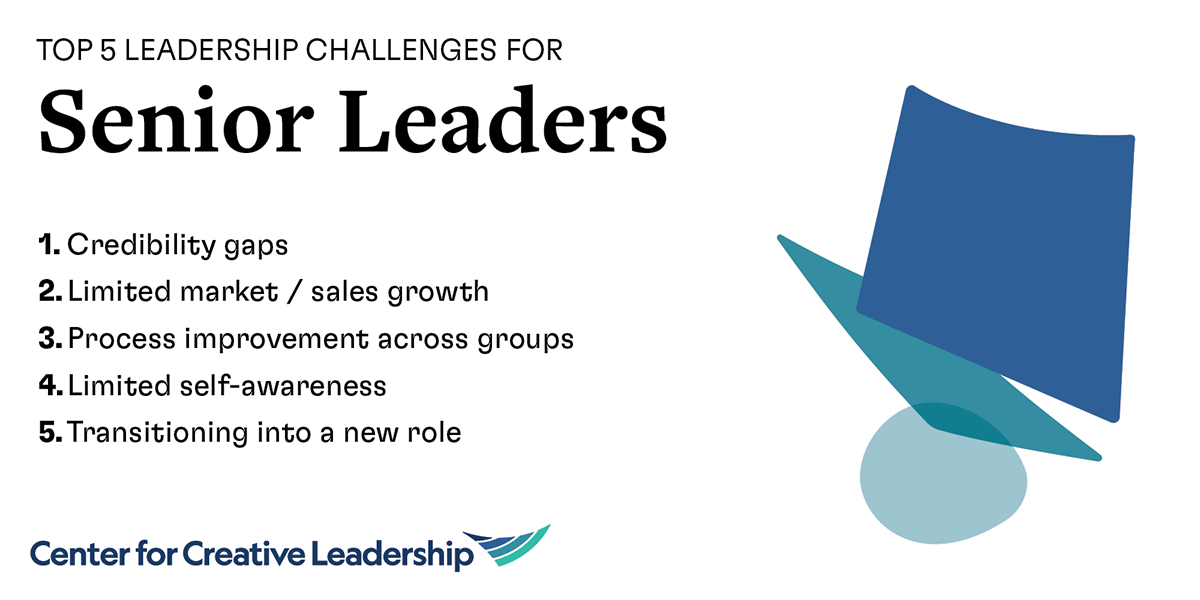 The Top 5 Leadership Challenges for Senior Leaders Infographic